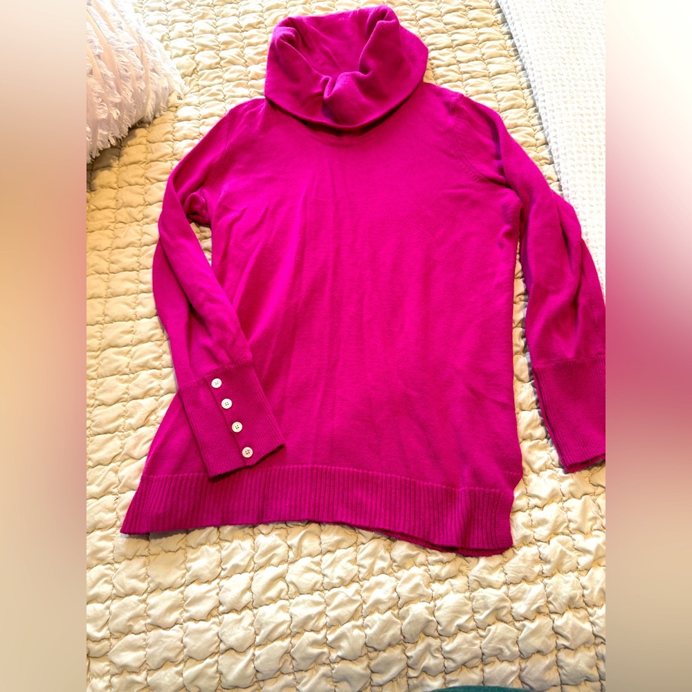 RALPH LAUREN Cowl Neck Sweater - Pink - Size XL